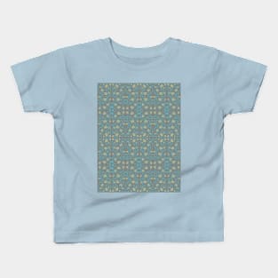 blue/grey/yellow pattern Kids T-Shirt